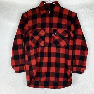 Swanndri Jacket Mens S Red Bushshirt Ranger Wool Zip Front‎ Check Buffalo Plaid